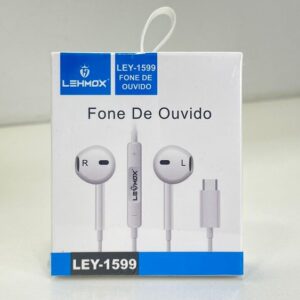 Fone de Ouvido com fio Lehmox Tipo-C LEY-1599