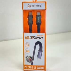 Cabo de Carregador Peining 60w Tipo C para Tipo C 1M J-23