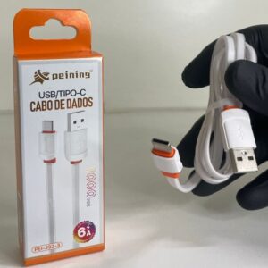 Cabo de Carregador 6A USB Tipo-C GEL PEI-J32-3