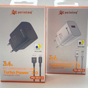 Carregador Turbo 18w 3.4A Iphone Peining  PEI-QC2-2